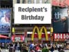 Happy Birthday E-Cards, The name of the recipient on a City Billboard