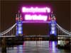 Happy Birthday E-Cards, A Birthday Greeting in Neon from Tower Bridge London