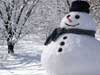 Christmas E-Card: The Christmas Snowman with Real Falling Snow