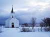 3D Christmas Card: Christmas Chapel with Realistic Snowfall