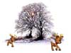 Christmas Card: Reindeer Couple with Holiday Greetings