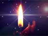 3D Christmas Card: Candlelight with Snow Animation