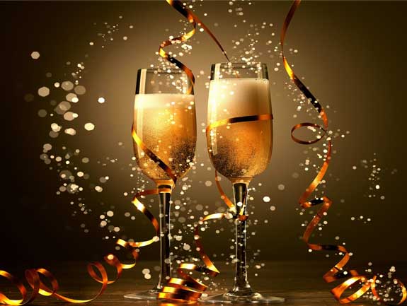 champagne glasses