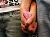 Love cards, passionate hands